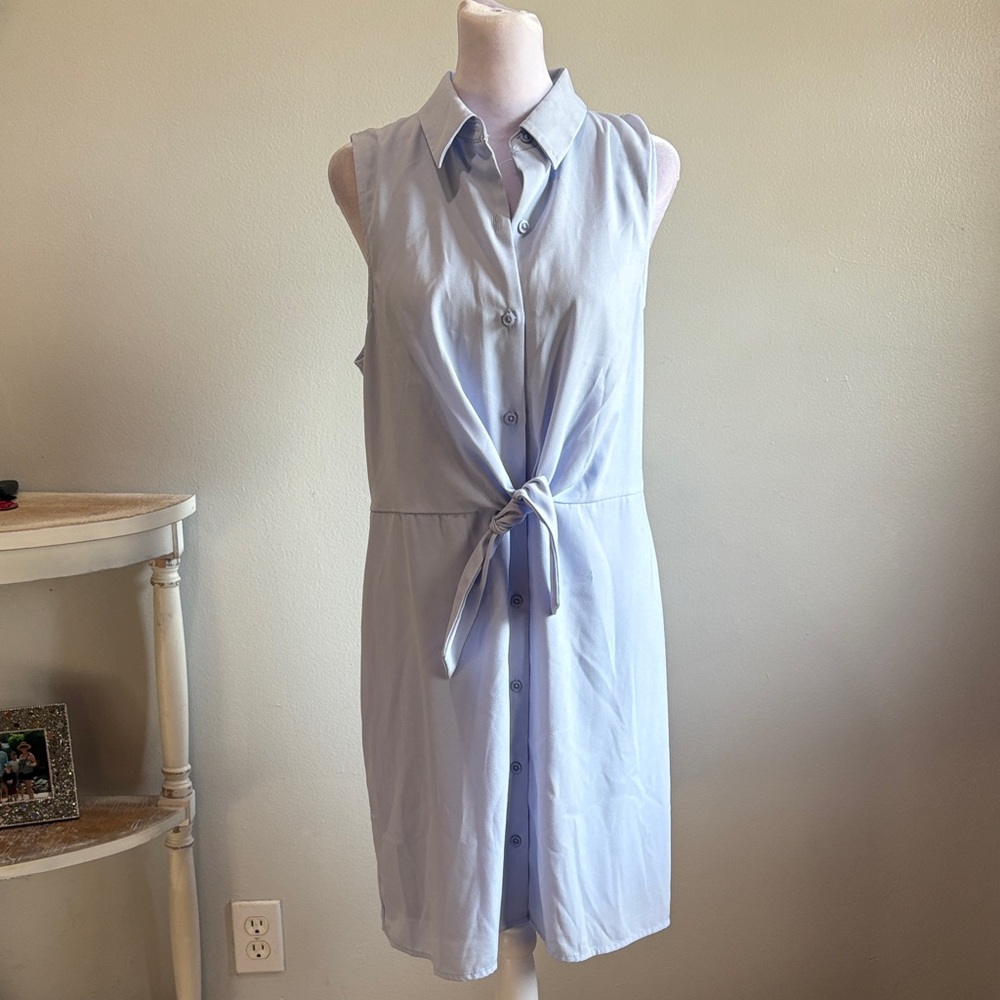 [Nine West] Lavender Button-Front Dress - Size Large
